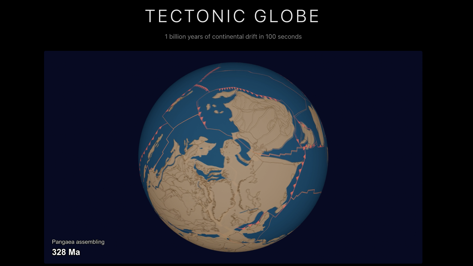 Tectonic Globe screenshot